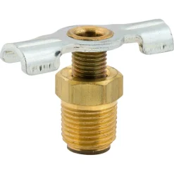 Bib Drain Cock, Brass, 1/8" NPTM, Bag of 1