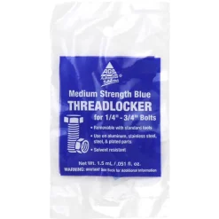 Blue Threadlocker, Pouch, 1.5 mL, Case of 1000