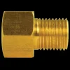 Brass Adapter, Female(7/16-24 Inverted), Male(1/2-20 Inverted)