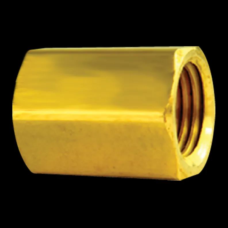 Brass Brake Line Union, 3/16" (3/8-24 Inverted)