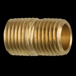 Brass Close Nipple, 7/8 Length, Male (1/4-18 NPT)