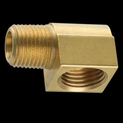 Brass Elbow, Female (7/16-24 Inverted), Male (1/8-27 NPT)