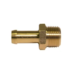 Brass Fuel Connector, 3/8" Hose, Male (3/8-18 NPT)