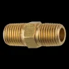 Brass Hex Nipple, 1-3/8 Length, Male (1/4-18 NPT)