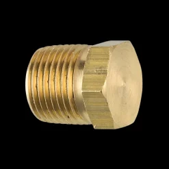Brass Hex Plug, Male (3/8-18 NPT)