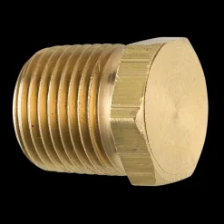 Brass Hex Plug, Male (1/2-14 NPT)