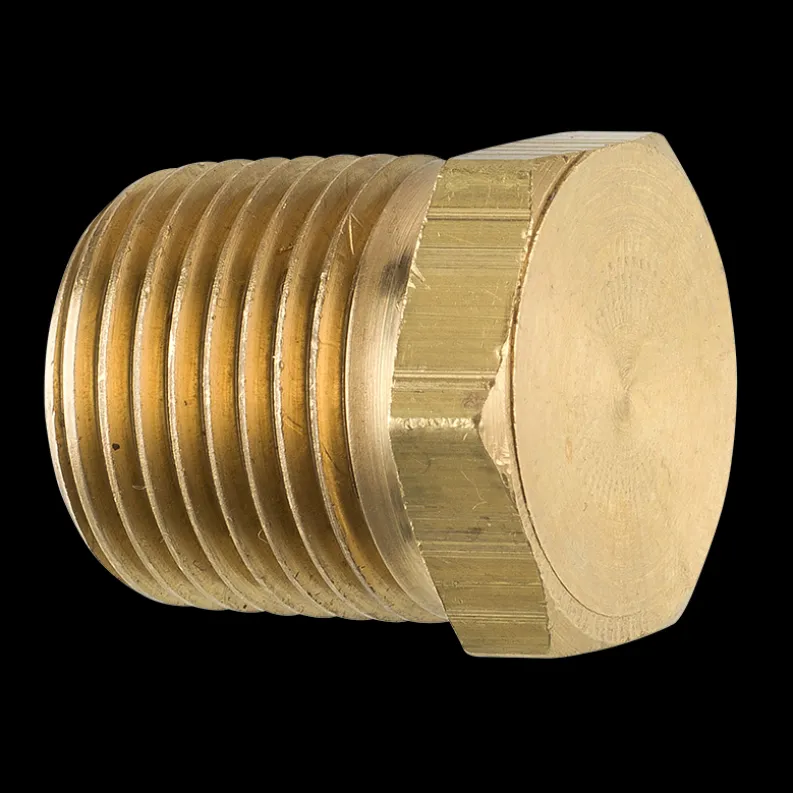 Brass Hex Plug, Male (1/2-14 NPT)