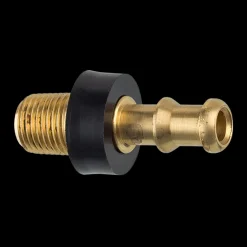 Brass Push-On Hose Fitting, 1/4 Hose, Male (1/8-27 NPT)