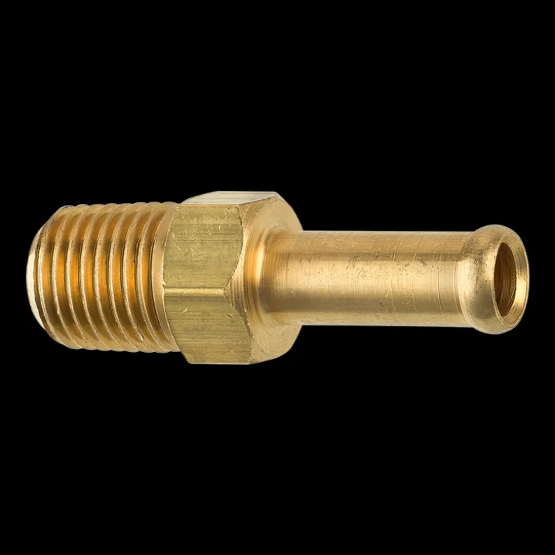 Brass Rigid Male Hose Clamp, 5/16" Hose, Male (1/4-18 NPT)