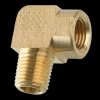 Brass Street Elbow, Male (1/4-18 NPT), Female (1/4-18 NPT)