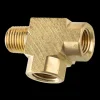 Brass Street Tee, Male (1/4-18 NPT), Female (1/4-18 NPT)
