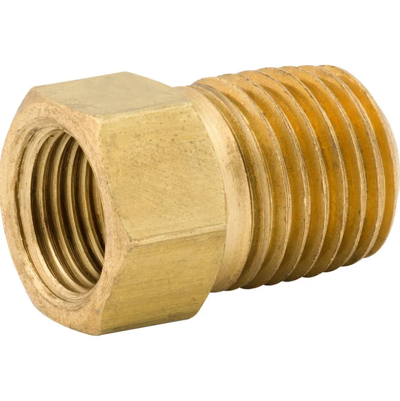 Connector, Brass, F(7/16-24 I), M(1/4 NPTM), Bag of 1