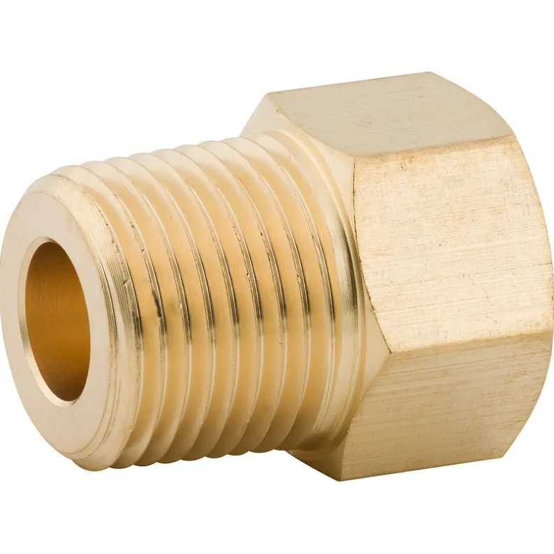Connector, Brass, F(5/8-18 I), M(3/8 NPTM), Bag of 1