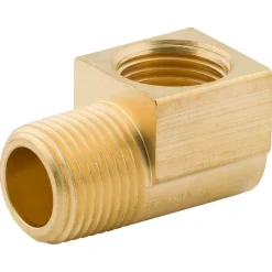 Elbow, Brass, F(5/8-18 I), M(3/8 NPTM), Bag of 1