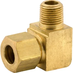 Elbow Connector Compression, Brass, 5/16" (1/8 NPTM), Bag of 1