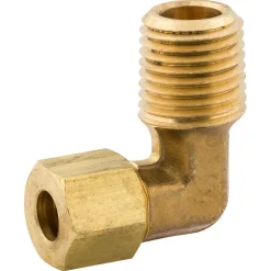 Elbow Connector Compression, Brass, 1/4" (1/4 NPTM), Bag of 1