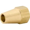 Female Long Nut, Brass, 3/8" (5/8-18 SAE), Bag of 1