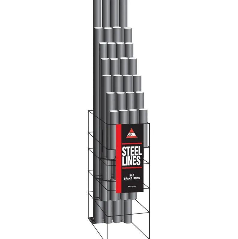 Galvanized Steel Brake Line Floor Display - Domestic Lines