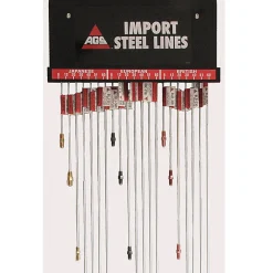 Galvanized Steel Brake Line Wall Display - Import Lines
