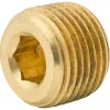 Hex Plug, Br, 3/8H (1/2 NPTM), Bag of 1