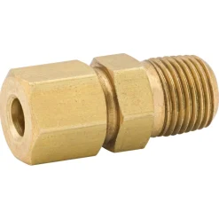 3/16" M(1/8 NPTM) Brass Connector Compression, Bag of 1
