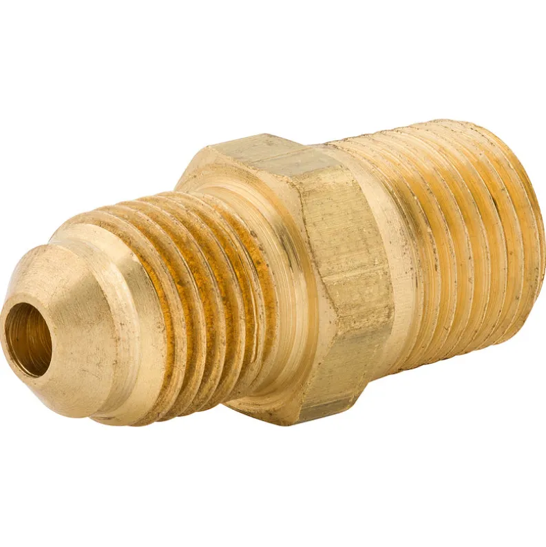 Male Connector, Brass, M(3/8-24 SAE), M(1/8 NPT),Bag of 1