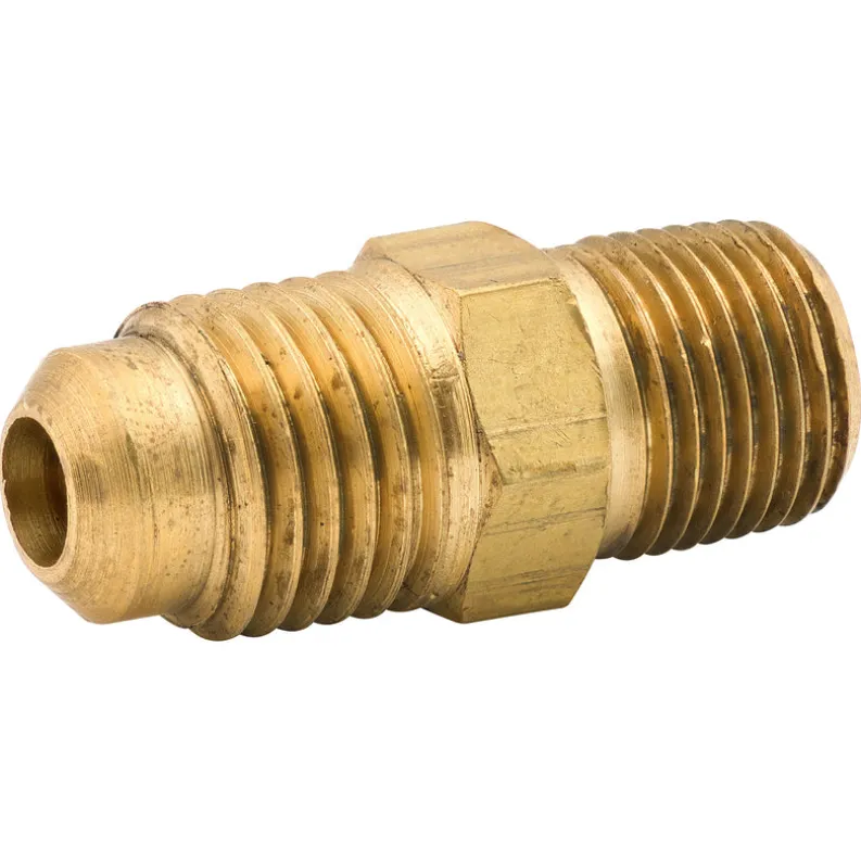 Male Connector, Brass, M(7/16-20 SAE), M(1/8 NPT),Bag of 1