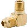 Male Elbow, Brass, M(7/16-20 I), M(1/8 NPT), Bag of 1