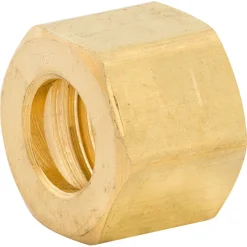 Nut Compression, Brass, 5/16", Bag of 5