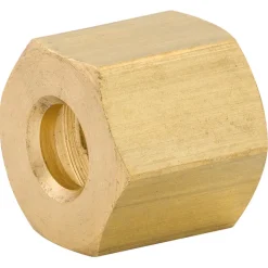 Nut Compression, Brass, 3/16", Bag of 5