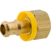 Push-On Rig, Brass, 3/8" F(5/8-18 I), Bag of 10