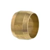 Sleeve Compression, Brass, 1/2", Bag of 5