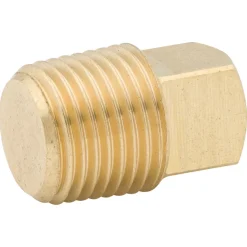 Sq Head Plug, Brass, 1/8 NPTM, Bag of 1