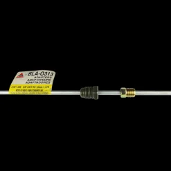 Steel Brake Line Adapter, 3/16" x 8" (3/8-24 Inverted)(M13x1.5 Bubble)
