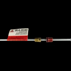 Steel Brake Line Adapter, 3/16" x 8" (3/8-24 Inverted)(7/16-24 Inverted)