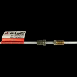 Steel Brake Line Adapter, 3/16" x 8" (3/8-24 Inverted)(M10x1.0 Bubble)