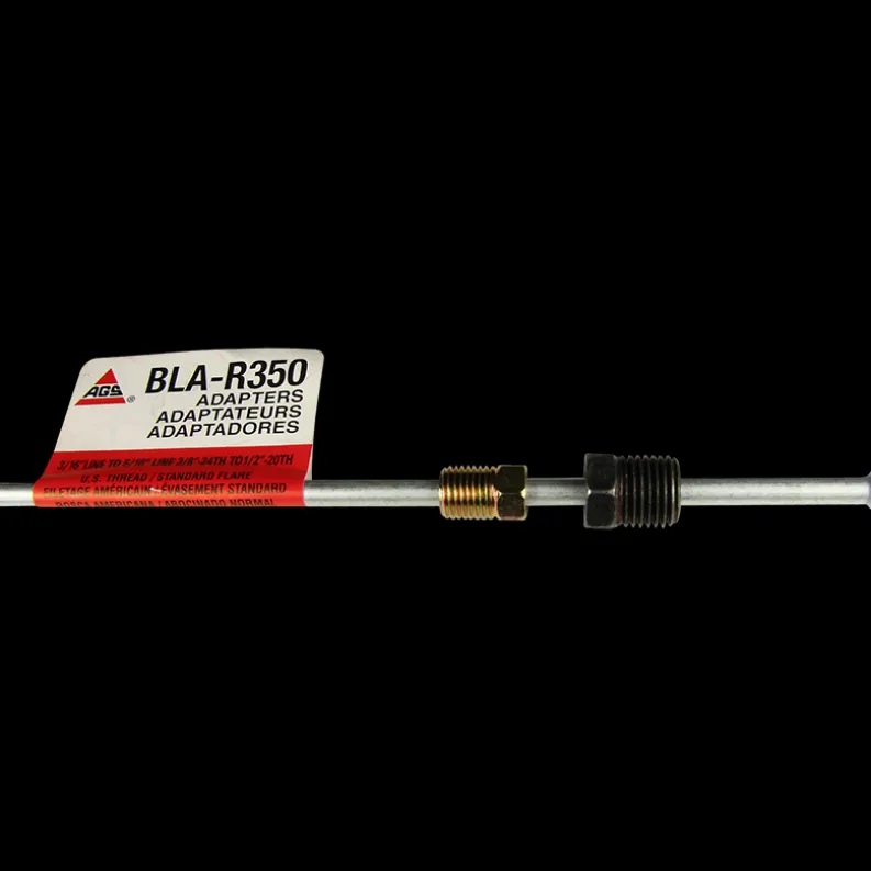 Steel Brake Line Adapter, 3/16" x 8" (3/8-24 Inverted)(1/2-20 Inverted)