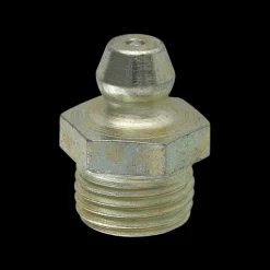 Steel Straight Grease Fitting, 43/64 Length, Male (1/8-27 NPT)