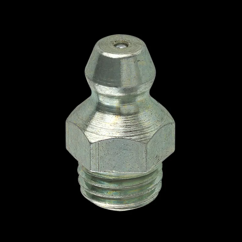 Steel Straight Grease Fitting, 16.3mm Length, Male (8x1.0mm)