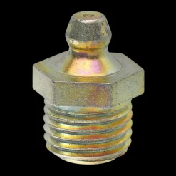 Steel Straight Grease Fitting, 31/32 Length, Male (1/4-28 NPT)