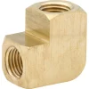 Street Elbow, Brass, 1/4 NPTF, 1/4 NPTF, Bag of 1