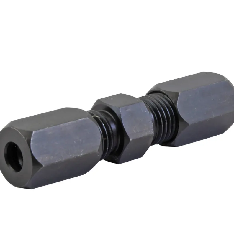 Union Compression, High Pressure, Black Oxide Coated Steel, 3/16", Card of 1