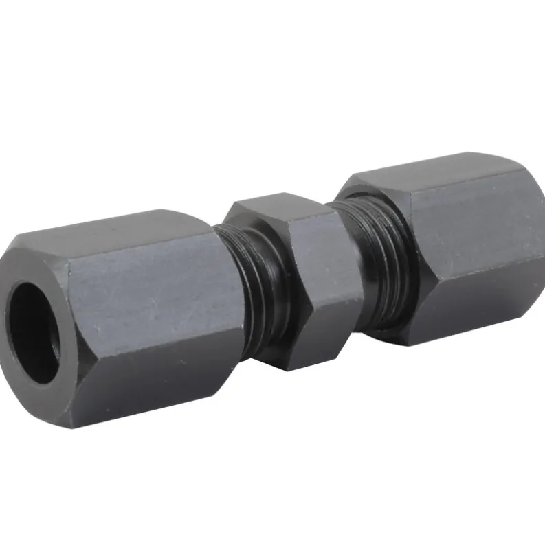 Union Compression, High Pressure, Black Oxide Coated Steel, 3/8", Card of 1