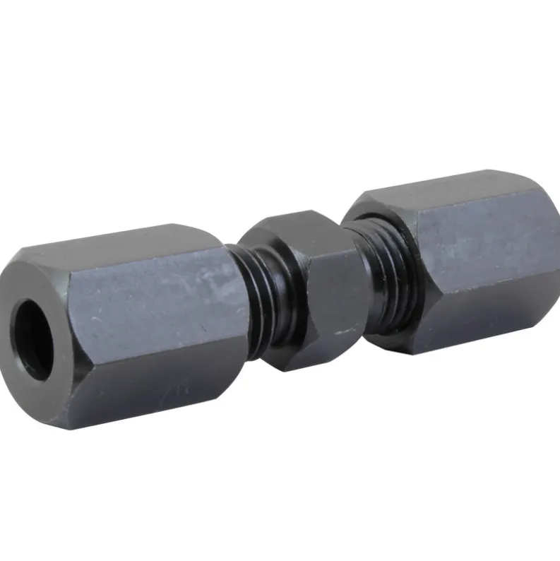 Union Compression, High Pressure, Black Oxide Coated Steel, 1/4, Card of 1