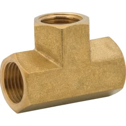 Union Tee, Brass, F(3/8 NPTF), Bag of 1