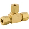 Union Tee Compression, Brass, 3/16", Bag of 1